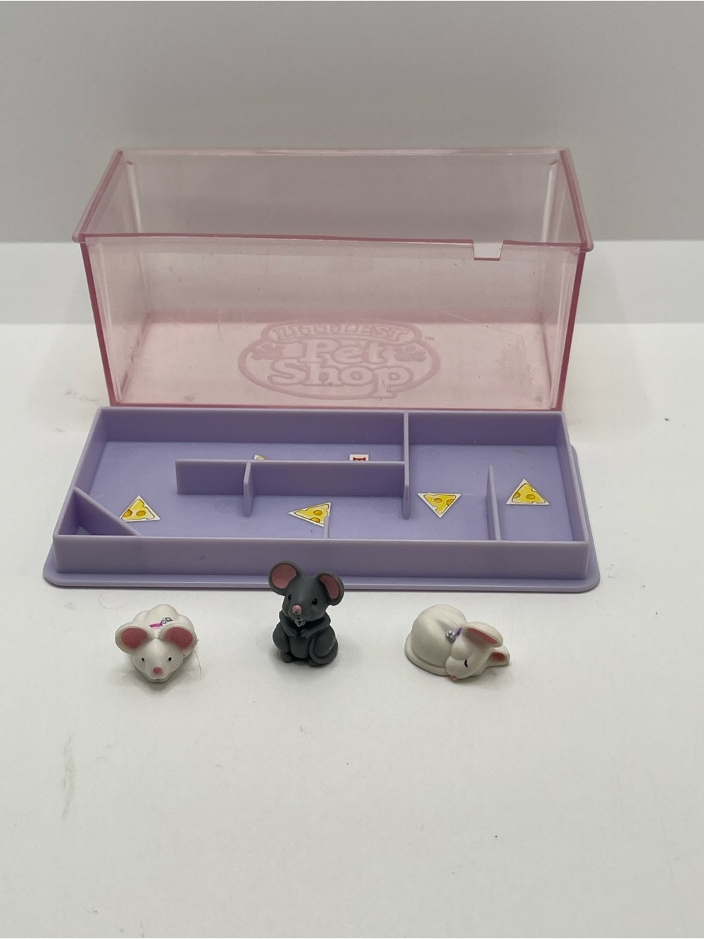Kenner LPS 1992  Marching White/black Mice w Magic Maze Playset No Cheese